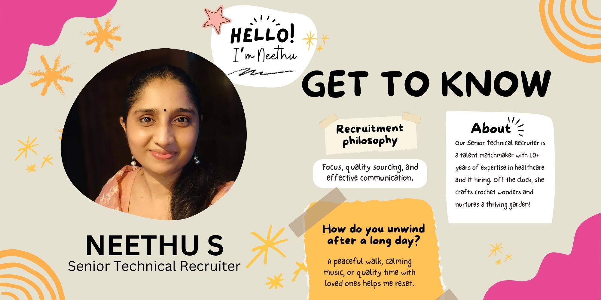 Get to Know: Neethu S, Senior Technical Recruiter at CloudQ