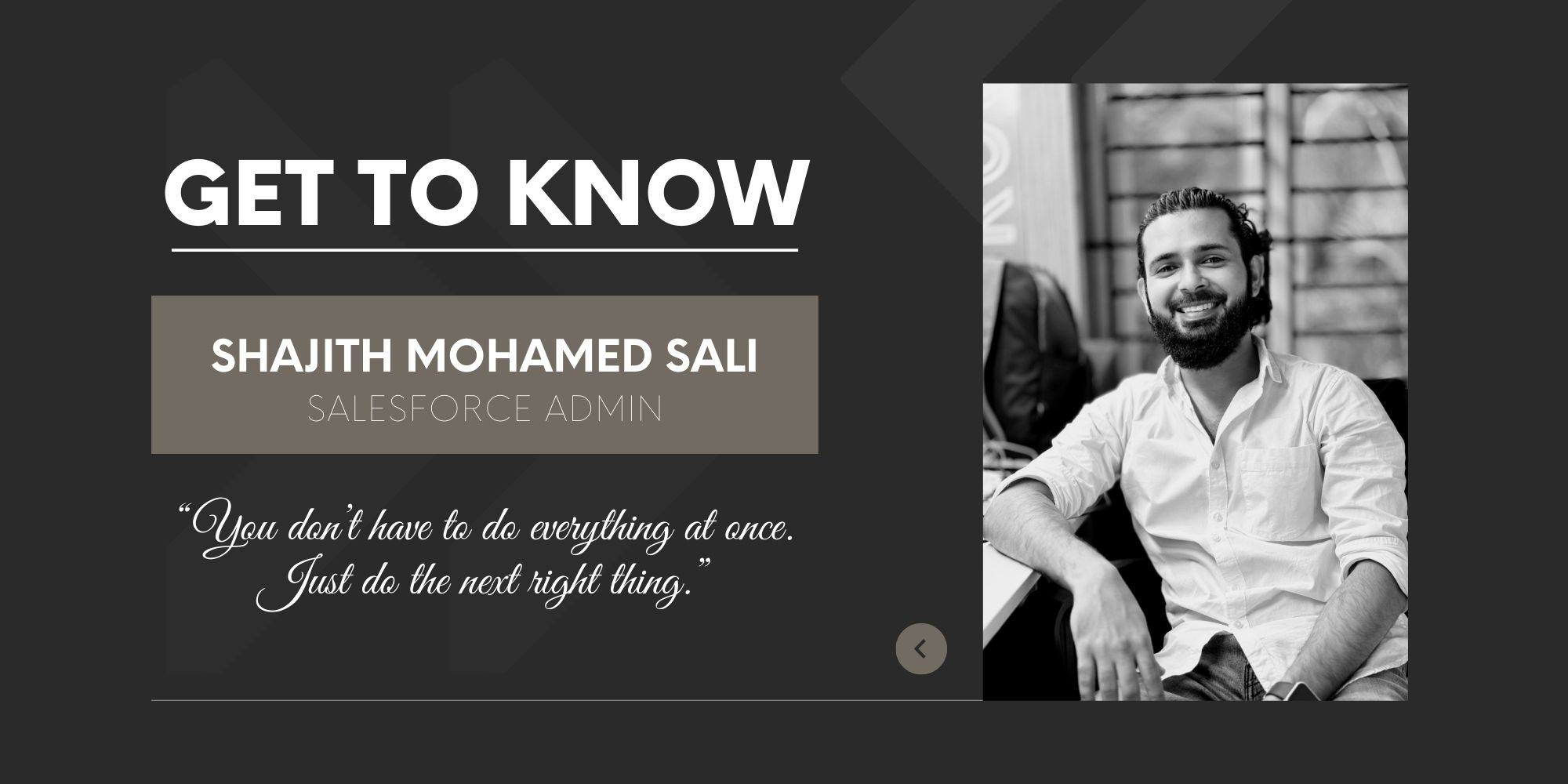 Get to Know: Shajith Mohamed Sali, Salesforce Admin at CloudQ