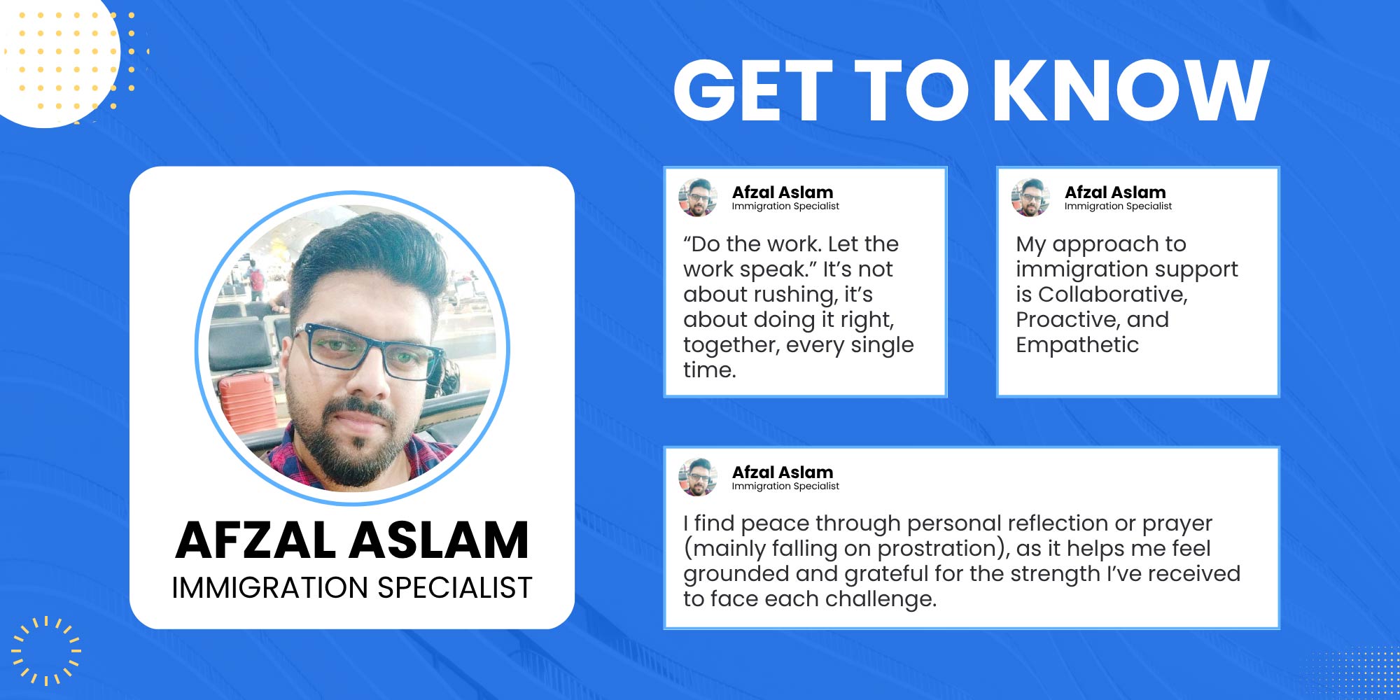 Get To Know Afzal Aslam, Immigration Specialist at CloudQ